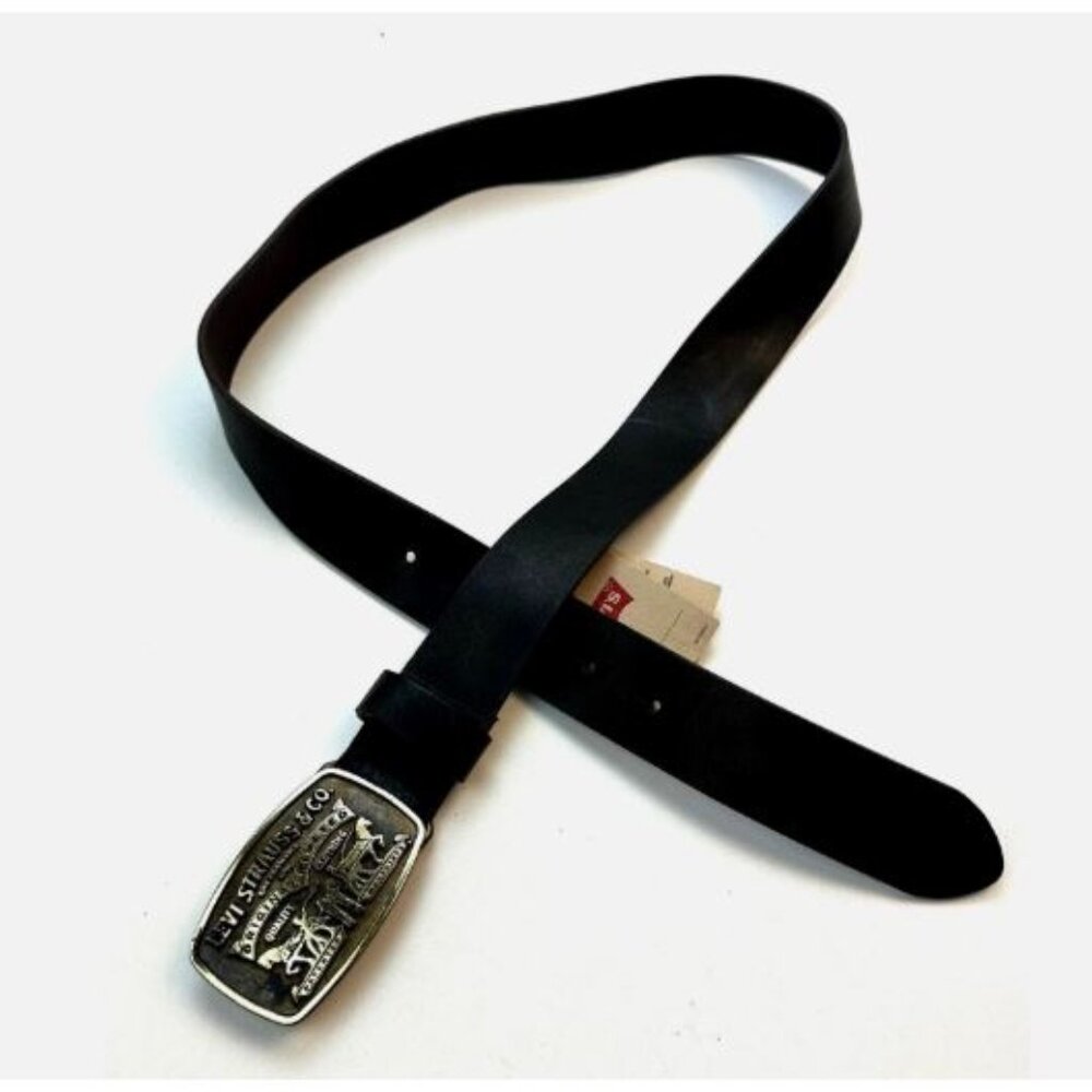 Levi's Made in Italy Belt Men's Size 34 100% Leather Dark Brown New